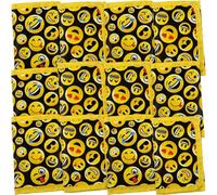 Rhode Island Novelty - Cartera triple con cara de emoji para niños, Amarillo, Talla única