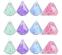 Rhode Island Novelty Laberinto de rompecabezas en forma de diamante, paquete de 12, colores surtidos (azul, rosa, morado, verde) - Diversión para el cerebro - Regalo ideal o premio de juego para niños