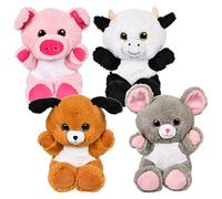 Rhode Island Novelty Surtido de felpa de animales de 8 pulgadas, 1 pieza por pedido