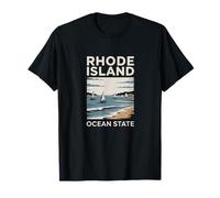 Rhode Island Ocean State Sailing Ilustración Camiseta