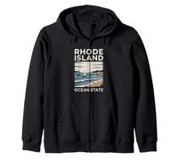 Rhode Island Ocean State Sailing Ilustración Sudadera con Capucha
