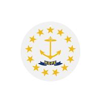 Rhode Island State Flag - Juego de tarjetas de ambientador redondas para coche, aroma a lavanda, 10/24 piezas