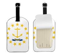 Rhode Island State Flag Print Travel Accessory Essential Luggage Tag 4.3 x 2.76 pulgadas Protección de privacidad Maletas