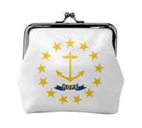 Rhode Island State Flag Printing Small Travel Kit Wallet, bolsa compacta para aventuras de camping y viajes de pesca, NEGRO, One Size, Art Deco