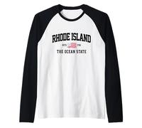 Rhode Island The Ocean State RI Pride Camiseta Manga Raglan