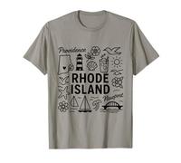 Rhode Island USA State Symbols Vintage Souvenir Cute Doodle Camiseta
