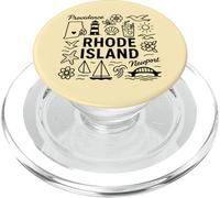 Rhode Island USA State Symbols Vintage Souvenir Cute Doodle PopSockets PopGrip para MagSafe