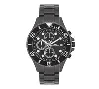 Rhodenwald & Söhne Reloj para Hombre análoga Mecanismo de Cuarzo Cronógrafo con Correa de Acero Fino Negro 10010507