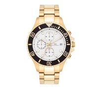Rhodenwald & Söhne Reloj para Hombre análoga Mecanismo de Cuarzo Cronógrafo con Correa de Acero Fino Amarillo 10010506