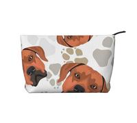 Rhodesian Ridgeback con Amor,Neceser de Pana, Neceser de Maquillaje portátil, Neceser de Viaje