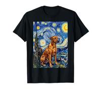 Rhodesian Ridgeback Dog Starry Night Pintura Arte Camiseta