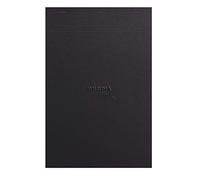 Rhodia 116100C Marker Pad - Bloque encolado en cabeza (A5+ (16 x 21 cm), 50 hojas desmontables, papel Clairefontaine Layout blanco liso extra liso, 100 g/m2, color papier Maya noir A4 +