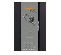 Rhodia 116100C Marker Pad - Bloque encolado en cabeza (A5+ (16 x 21 cm), 50 hojas desmontables, papel Clairefontaine Layout blanco liso extra liso, 100 g/m2, color papier Maya gris A4 +