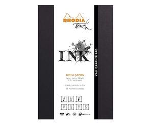 Rhodia 116100C Marker Pad - Bloque encolado en cabeza, A5+ (16 x 21 cm), 50 hojas desmontables, papel Clairefontaine Layout blanco liso extra liso, 100 g/m2, color ivoire 130 g/m² A4