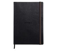 Clairefontaine ES Rhodia 116115C - Cuaderno de bolsillo cosido hilo Bristol Book de 64 páginas de papel Bristol liso blanco 21x29,7 cm 205 g (formato vertical), cubierta de piel sintética negro
