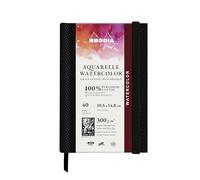 Rhodia 116157C Rhodia Touch Watercolor Book, papel 100% algodón grano satinado 300g - A6 retrato, 40 páginas folleto cosido rígido