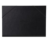Rhodia 116194C Rhodia Touch cartón de dibujo 3 solapas, piel sintética italiana negra con cierre elástico - 52x72 cm