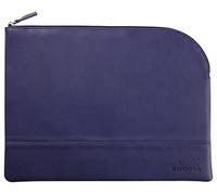 Rhodia 116737C - Rhodiarama pochette zippé en simili cuir italien - taille L (21x28 cm) BLEU NUIT