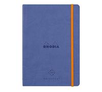 Clairefontaine ES RHODIA 117188C - Cuaderno flexible - Agenda Perpetual Zafiro - A5 - 128 páginas - Papel Clairefontaine marfil 90 g - Index, cierre elástico, tapa de piel sintética - Colección Rhodiarama