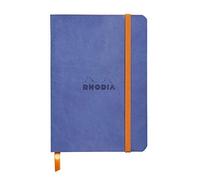 Rhodia Libreta 117308C Saphir A6 - Rayado 144 pág, Papel Clairefontaine 90 g, cierre elástico