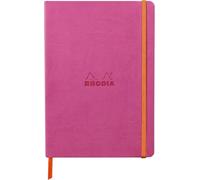 Rhodia 117379C - Cuaderno flexible A5 (14,8 x 21 cm, 160 páginas, papel Clairefontaine marfil 90 g/m2, cierre elástico, cobertura de piel sintética - rodiarama