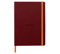 Rhodia 117436C - Cuaderno flexible de línea de vino A5, 14,8 x 21 cm, puntiagudos, 160 páginas, papel Clairefontaine marfil 90 g/m2, cierre elástico, cobertura de piel sintética - rodiarama