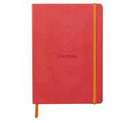 RHODIA 117446C - Cuaderno (A5, punteados, 160 páginas, papel Clairefontaine marfil 90 g/m, cierre elástico, tapa de piel sintética, colección Rhodiarama