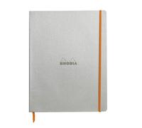 RHODIA 117701C - Silver Flexible Notebook - A4+ - Lined - 160 Detachable Pages -