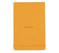 Clairefontaine ES Rhodia 118258 C - Bloc de notas, Marfil microperforadas, con goma elástica, 90 g, 7,5 x 12 cm, 96 hojas), color naranja A6