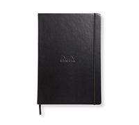 Clairefontaine ES RHODIA 118369C - Cahier Rigide Webnotebook Noir - A4 - Ligné - 192 pages - Papier Clairefontaine Ivoire 90 g/m² - Marque-Page, Fermeture Élastique - Couverture Simili Cuir
