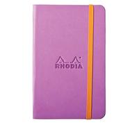 RHODIA 118651C - Carnet Rigide Lilas - A6 - Ligné - 192 pages - Papier Clairefontaine Ivoire 90 g/m² - Marque-Page, Fermeture Élastique - Couverture Simili Cuir - Collection Rhodiarama