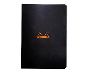 Rhodia 119163Cpack - 10 cuadernos negros - A4 - Cuadros pequeños - 96 páginas - Papel blanco claro 80 g/m - Sobre de cartón recubierto suave, resistente e impermeable