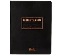 Clairefontaine ES Rhodia 119208C - Libreta de bolsillo suave con reverso de tela de color naranja, A5 (14,8 x 21 cm), 160 páginas, cuadros pequeños 5x5, papel Clairefontaine blanco 80 g/m2, color Negro B5 (19x25 cm)