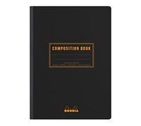 RHODIA 119219C - Cuaderno flexible con respaldo de tela, composición libro negro - A5 - Lineado - 160 páginas - Papel Clairefontaine blanco 80 g/m - Classic