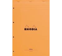 RHODIA 119660C - Bloc Rhodia grapado, 80 hojas, 21 x 31,8 cm, naranja