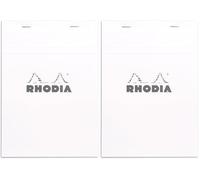 Rhodia 16201 C cabeza grapados Pad, A5, color blanco (Paquete de 2)