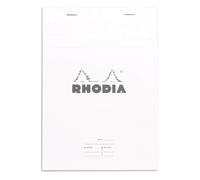 RHODIA 16401C - Bloc-Notes Agrafé Meeting N°16 White - A5 - Pré-Imprimé Date/Notes/Action - 80 Feuilles Détachables - Papier Clairefontaine Blanc 80 g/m² - Couverture Souple et Résistante - Basics