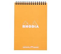 RHODIA, 16503C, Libreta Espiral (Encuadernación Completa) Naranja, A5, Interior: Puntos , 80 Hojas Separables, Papel Clairefontaine 80gr, Tapa De Cartón Revestida Suave Y Resistente, Naranja
