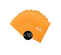RHODIA 16558C - Bloc-Notes Agrafé Dotpad N°16 Orange - A5 - Pointillés Dot - 80 Feuilles Détachables - Papier Clairefontaine Blanc 80 g/m² - Couverture en Carte Enduite - Paquet de 10 blocs