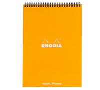 RHODIA, 18503C, Libreta encuadernación espiral, A4, Interior: punteado, 80 Hojas, Papel Clairefontaine 80gr, Naranja