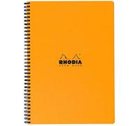 RHODIA 193108C - Cahier à Spirale (Reliure Intégrale) Notebook Orange - A4+ - Ligné - 160 pages Détachables - Papier Clairefontaine 80 g/m² - Couverture en Carte Enduite Souple et Résistante - Classic