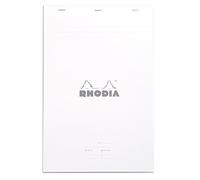 RHODIA 19401C - Bloc-Notes Agrafé Meeting N°19 White - A4+ - Pré-Imprimé Date/Notes/Action - 80 Feuilles Détachables - Papier Clairefontaine Blanc 80 g/m² - Couverture Souple et Résistante - Basics
