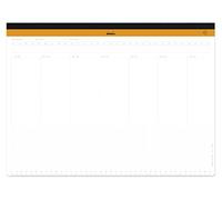 Rhodia 194042C Planificador Semanal, con Ropa, A2 59,4x42 cm, 30 Hojas Desmontables 80g/m, Soporte para Teclado/Ratón y Herramienta de Organización y Gestión del Tiempo