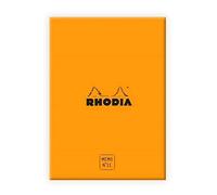 Clairefontaine ES RHODIA 194049C - Caja Memo Pad N°11 Naranja - A7 8,5x11,5 cm - 5/5 (Cuadrados Pequeños) - 240 Hojas 80g/m - Práctico y Compacto - Colección Rhodiatime