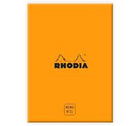 Clairefontaine ES RHODIA 194050C - Caja Memo Pad N°11 Naranja - A7 8,5x11,5 cm - Rayado - 240 Hojas 80g/m - Práctico y Compacto - Colección Rhodiatime