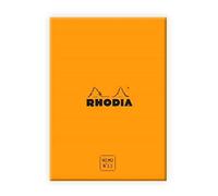 Clairefontaine ES RHODIA 194052C - Caja Memo Pad N°13 Naranja - A6 11,5 x 16 cm - 5/5 (Cuadrados Pequeños) - 240 Hojas 80g/m - Práctico y Compacto - Colección Rhodiatime