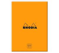 Clairefontaine ES RHODIA 194053C - Caja Memo Pad N°13 Naranja - A6 11,5 x 16 cm - Rayado - 240 Hojas 80g/m - Práctico y Compacto - Colección Rhodiatime