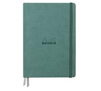 RHODIA 194159C - Goalbook Creation Cuaderno Rígido Azul Medianoche - A5 15,5x21x2 cm - 100 páginas Papel Técnica Lavis Blanco Liso 200 g/m - 2 Cintas