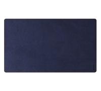 RHODIA 194245C - Almohadilla de escritorio suave azul medianoche - Tamaño S (60x35 cm) - Cuero sintético - Costuras de sillín naranjas - Organización de oficina y almacenamiento de diseñador
