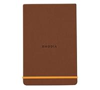 Rhodia 194342C - Webnotepad Bronce Cuaderno Rígido - A6 - Rayado - 192 Páginas Desmontables - Papel Ivory 90 g/m - Marcapáginas, Cierre Elástico - Cubierta de Piel Sintética